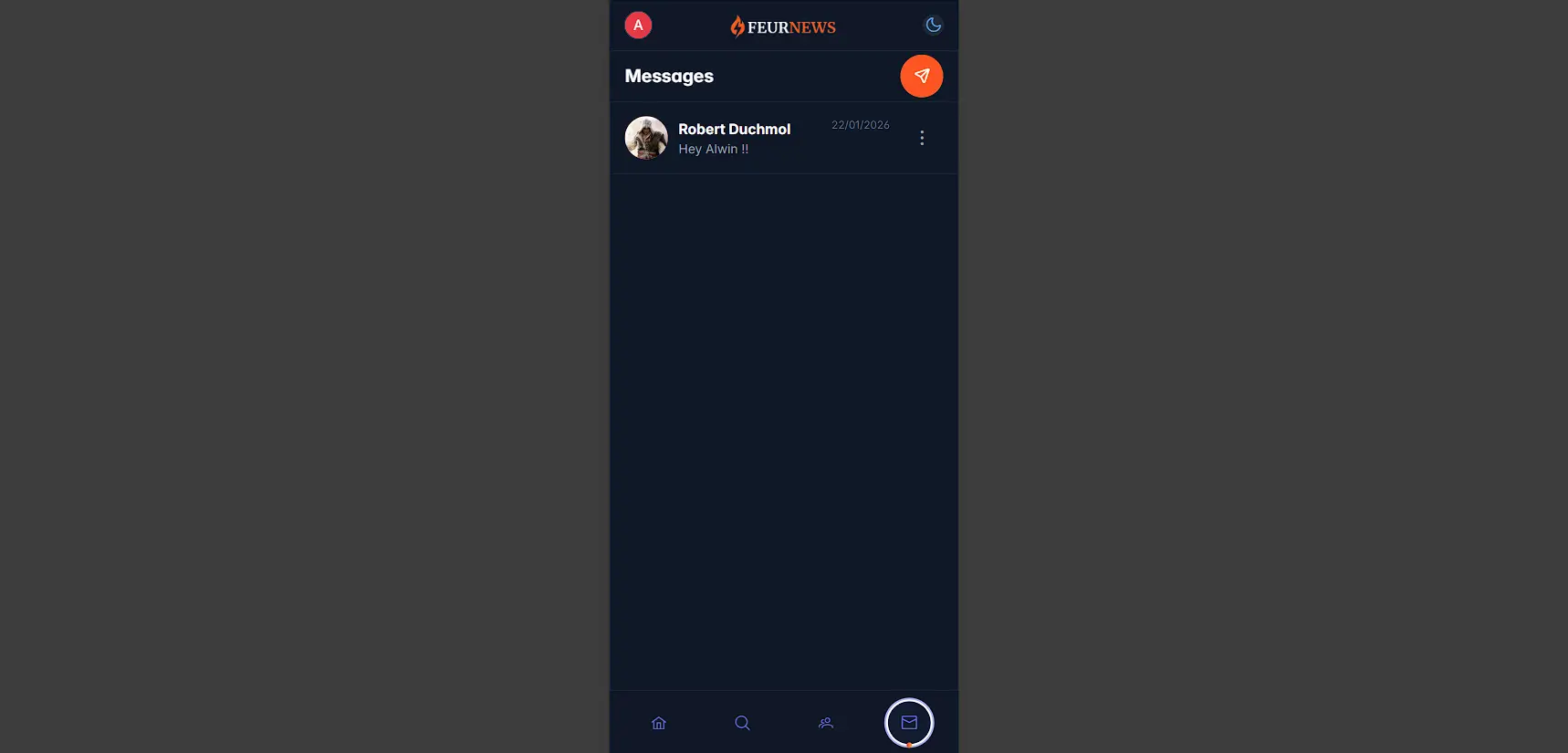 FeurNews Mobile Conversations Page